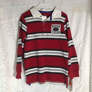 NWT Carters Long sleeved polo style shirt. Size 6
